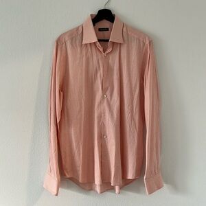 Saks Fifth Avenue Button Down Dress Shirt - 100% Cotton